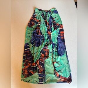 Olivaceous Tropical Skirt w/Sarrong like front
